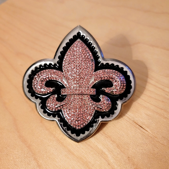 Belt Buckle Studded Pink & Black - Picture 5 of 6